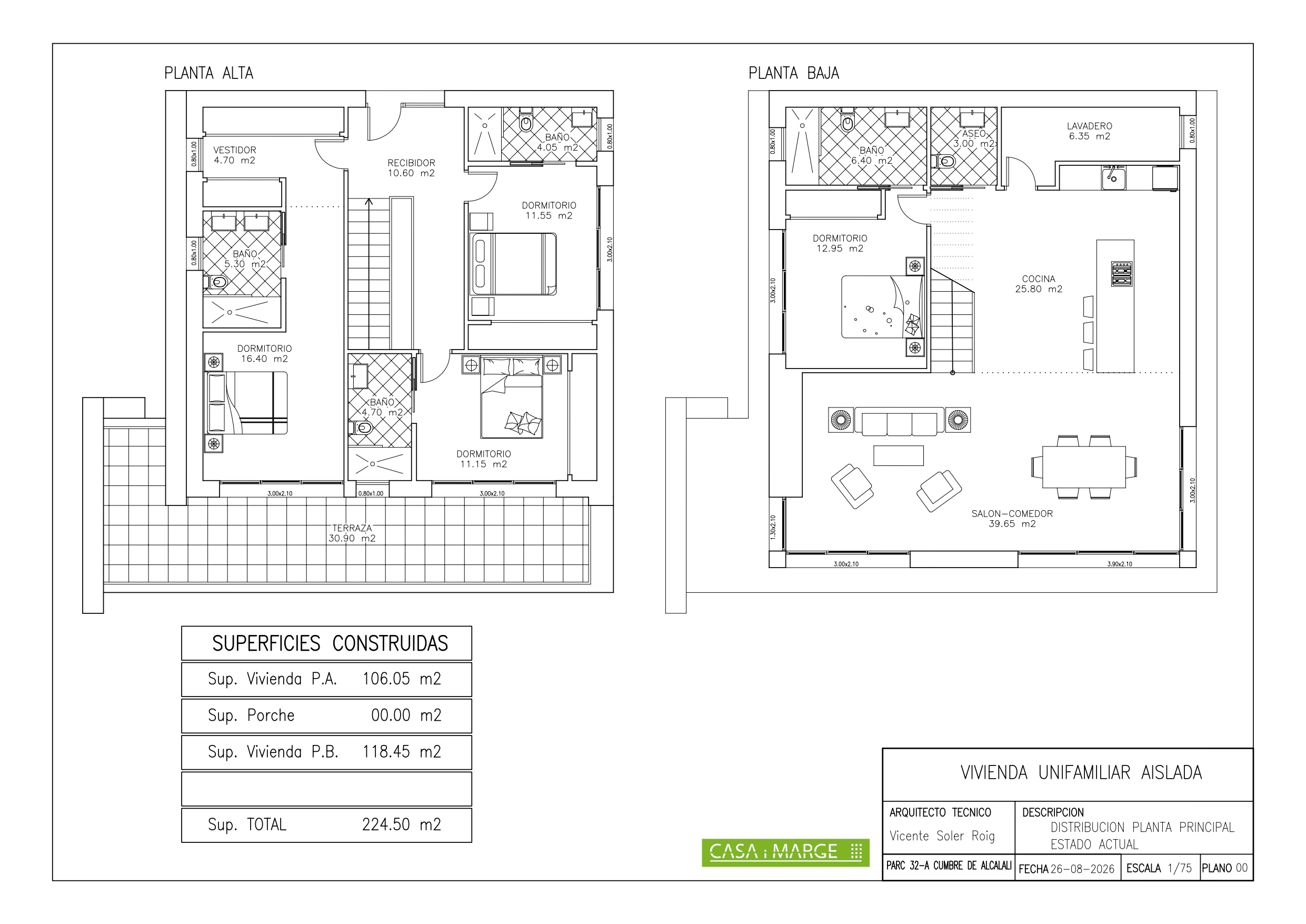 011174 - Projekt der moderne und minimalistische Design zum Verkauf in Alcalali House.